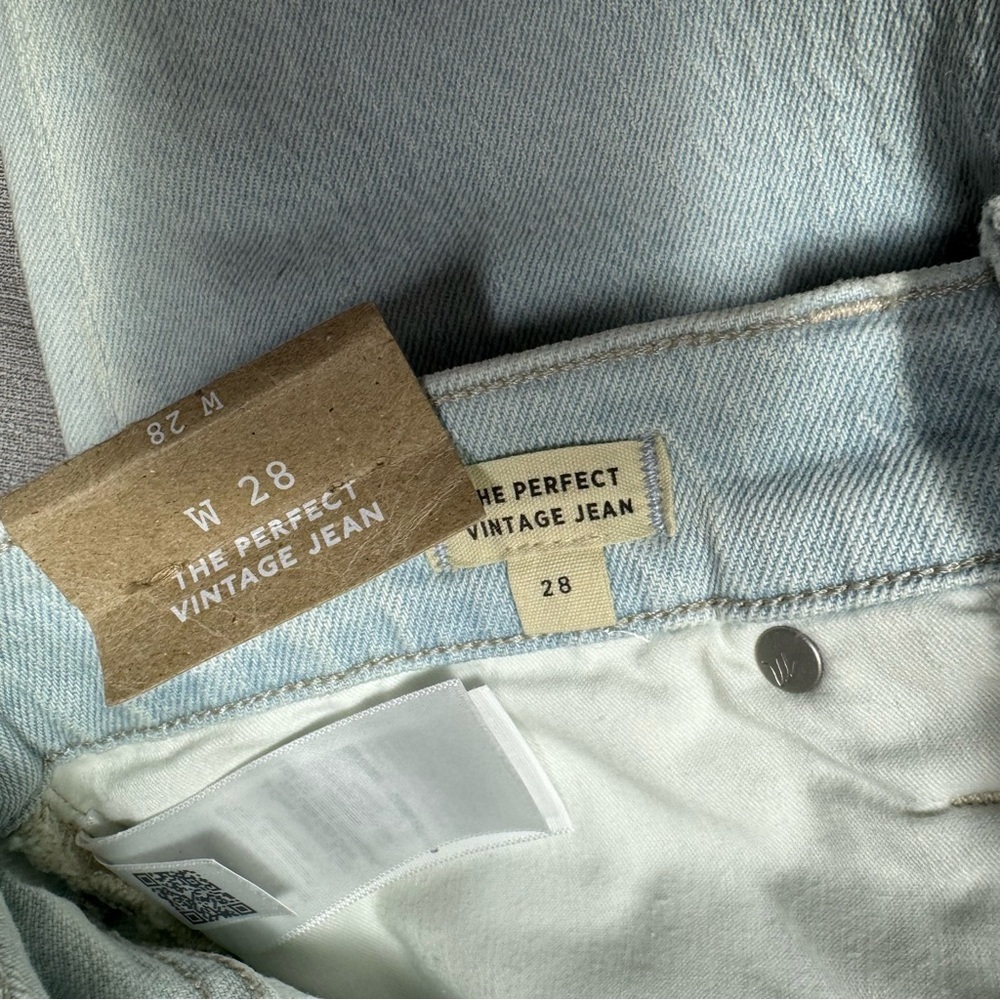 NWT New $128 Madewell The Perfect Vintage Cheshunt Wash Jeans Size 28 - Picture 7 of 10